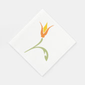 Orange Blume Serviette (Ecke)