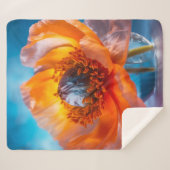 Orange Blume Sherpadecke (Vorderseite (Horizontal))