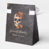 Orange Blume simple Elegant Vielen Dank Geschenkschachtel (Rückseite)