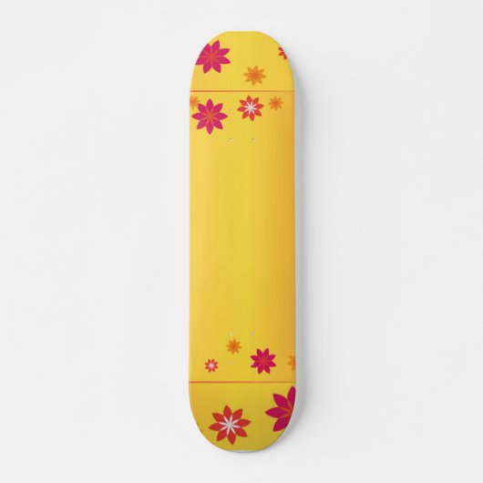 Orange Blume Skateboard (Vorne)