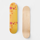 Orange Blume Skateboard (Vorderseite)