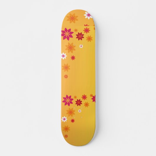 Orange Blume Skateboard (Vorne)