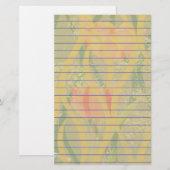 Orange Blume Stationery Briefpapier (Vorne/Hinten)