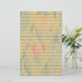 Orange Blume Stationery Briefpapier (Stehend Vorderseite)