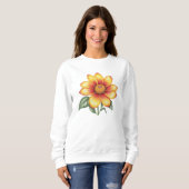 Orange Blume Sweatshirt (Vorne ganz)