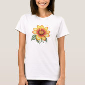 Orange Blume T-Shirt (Vorderseite)