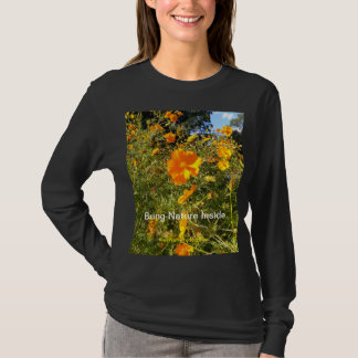 Orange Blume T - Shirt