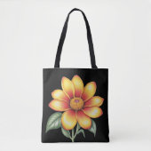 Orange Blume Tasche (Vorderseite)