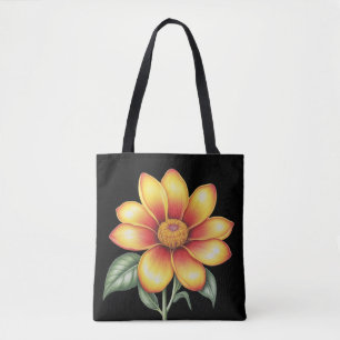 Orange Blume Tasche