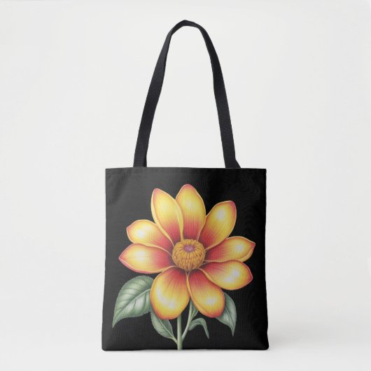 Orange Blume Tasche (Vorderseite)
