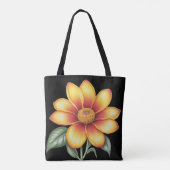 Orange Blume Tasche (Rückseite)