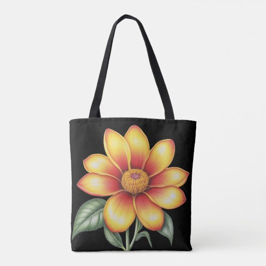 Orange Blume Tasche (Rückseite)