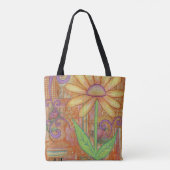 Orange Blume Tasche (Rückseite)