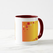 Orange Blume Tasse (VorderseiteRechts)