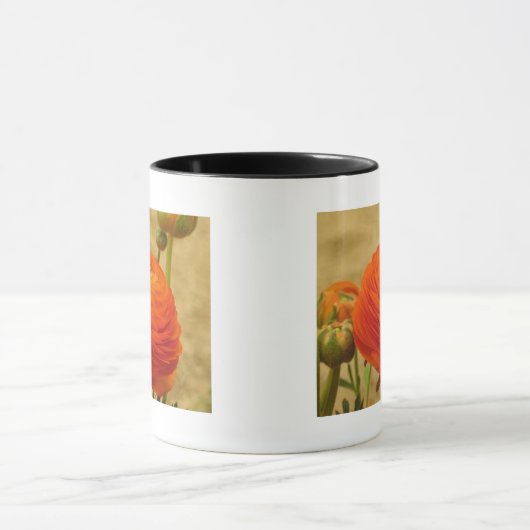 Orange Blume Tasse (Zentrum)