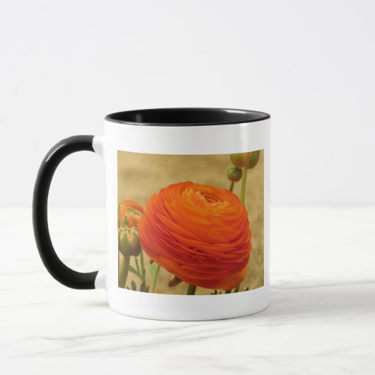 Orange Blume Tasse (Links)