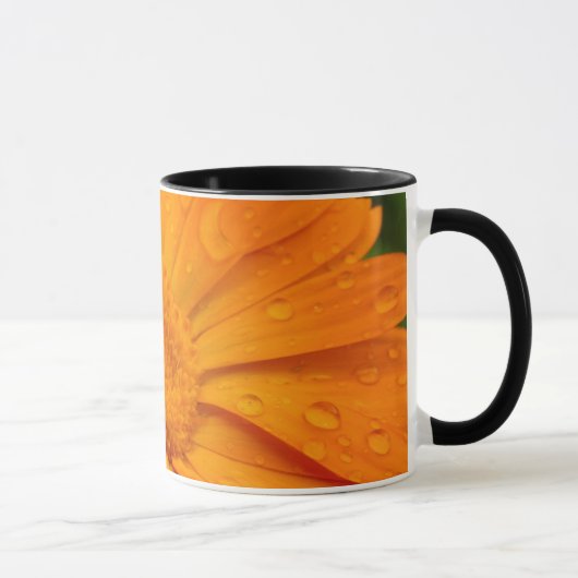 Orange Blume Tasse (Rechts)