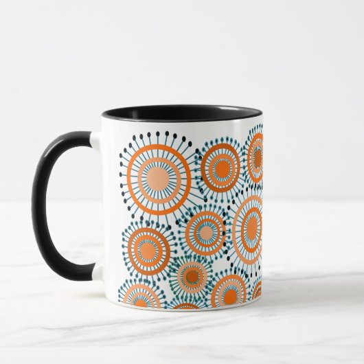 Orange Blume Tasse (Links)