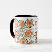 Orange Blume Tasse (Vorderseite Links)