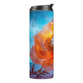 Orange Blume Thermosbecher (Nach links gedreht)