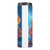 Orange Blume Thermosbecher (Rückseite)