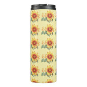 Orange Blume Thermosbecher (Rückseite)