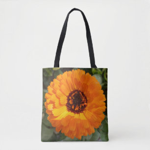 Orange Blume Tote Bag Tasche