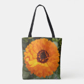 Orange Blume Tote Bag Tasche (Rückseite)