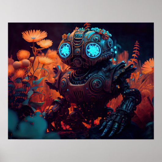 Orange Blume Tropic Bot Poster (Vorne)