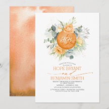 Orange Blume und Eukalyptus Greenerity Wedding