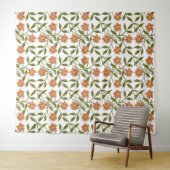 ORANGE-BLUME WANDTEPPICH (Beispiel (Horizontal))
