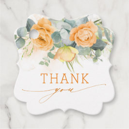 Orange Blume Wedding Vielen Dank Geschenkanhänger