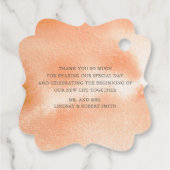 Orange Blume Wedding Vielen Dank Geschenkanhänger (Rückseite)