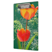 Orange-Blume-Zwischenablage Klemmbrett (Links)