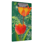Orange-Blume-Zwischenablage Klemmbrett (Rechts)