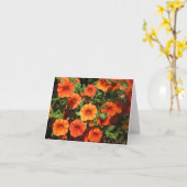 Orange Blumen-Anmerkungs-Karte Karte (Gelbe Blume)