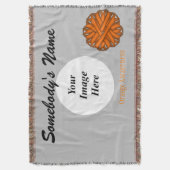 Orange Blumen-Band-Schablone Decke (Vorderseite Vertikal)