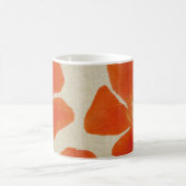 Orange Blumen-Druck-Tasse Kaffeetasse (Mittel)
