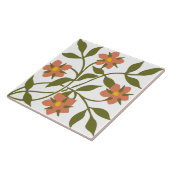 ORANGE BLUMEN  FLIESE (Seite)