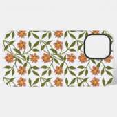 ORANGE BLUMEN iPhone HÜLLE (Rückseite (Horizontal))