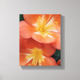 Orange Blumen Leinwanddruck