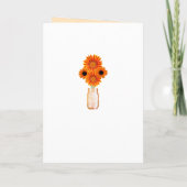 Orange Blumen Mason Gläser Programmkarte Programm (Rückseite)