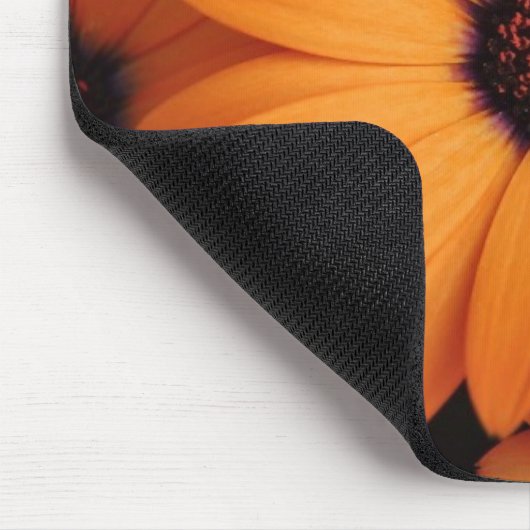 Orange Blumen Mousepad (Ecke)