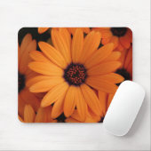 Orange Blumen Mousepad (Mit Mouse)