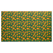 Orange Blumen-Muster 240515 - auf DK-Grün 004840 Stoff (Yard (91,4 cm))