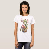 Orange Blumen-T-Shirt T-Shirt (Vorne ganz)
