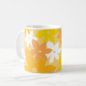 Orange Blumen - Tasse (Vorderseite Links)