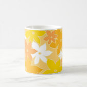 Orange Blumen - Tasse (Mittel)