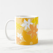 Orange Blumen - Tasse (Links)