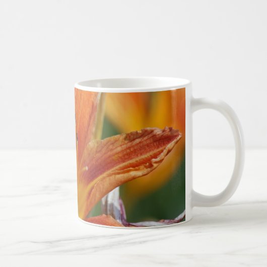 Orange Blumen-Tasse Kaffeetasse (Rechts)